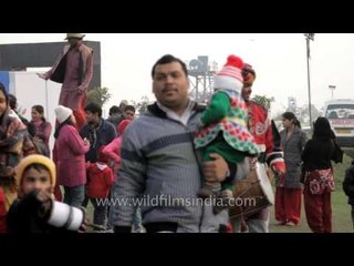 Visitors at Delhi International Kite Flying Kite 2014