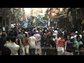 Street parade during birth anniversary of Prophet Muhammad