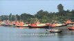 Fishing boats at Frazerganj harbour on Bay of Bengal