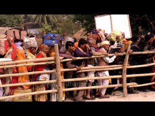 Mass of humanity at Gangasagar Mela 2014