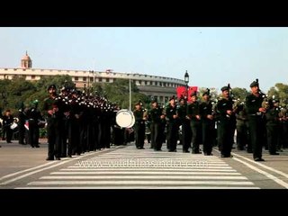 Rehearsing for upcoming Beating Retreat ceremony