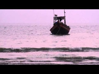 A quiet sea beach at Frazerganj on Bay of Bengal