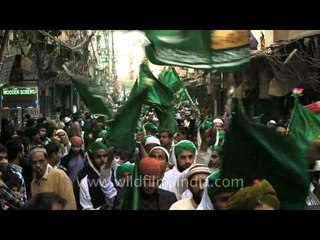 Muslims commemorating the Prophet Muhammad's birthday