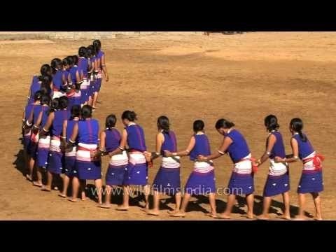 Women from Pochury tribe performing at Hornbill Fest
