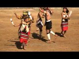Zeliang tribals presenting a hornbill dance