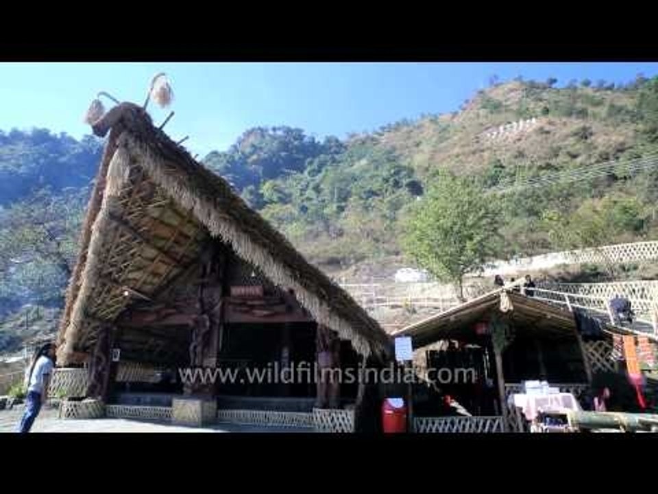 Konyak morung exhibited at Hornbill Festival