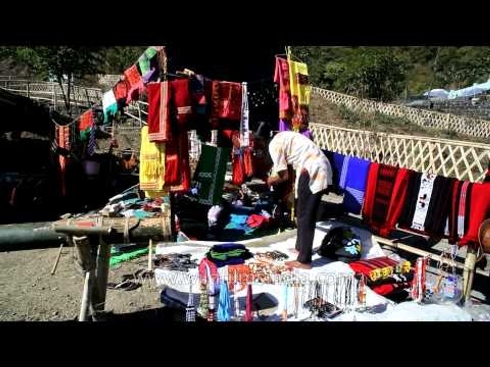 Stall selling traditional attire at Naga Heritage