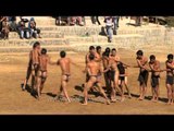 Sumi tribesmen in sporting spirit at Hornbill Fest