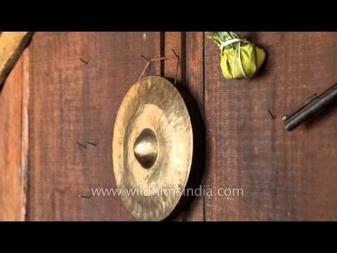 Naga gong exhibited at Hornbill Fest