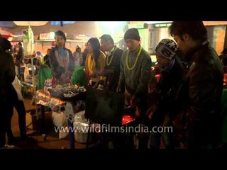 Scene at Hornbill Night bazaar, Kohima