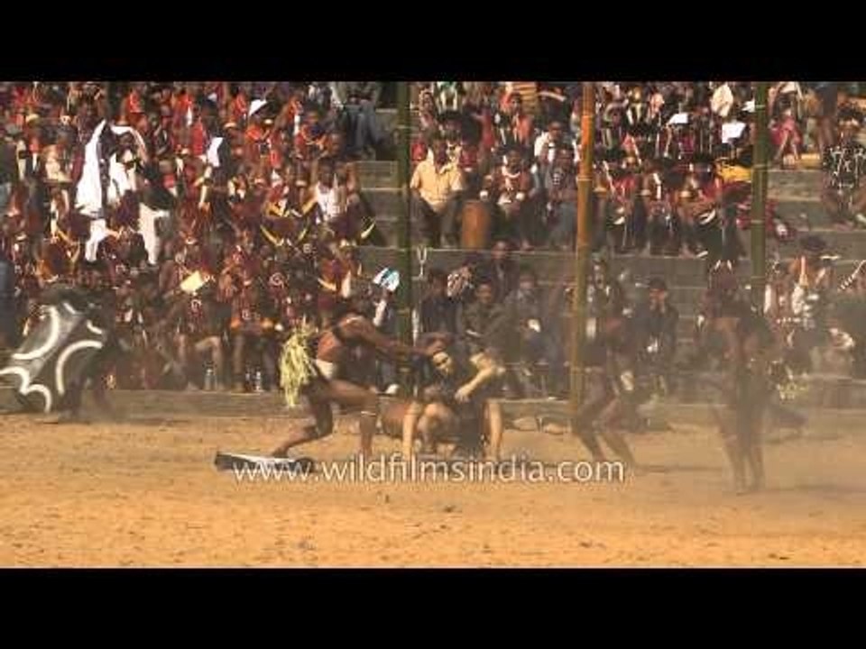 Head hunting by Konyak Naga showcased at Hornbill Fest