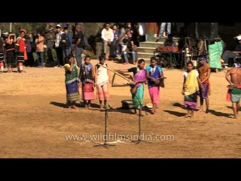 Garo youths performing during the Hornbill Fest