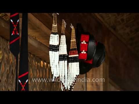 Naga traditional items displayed at Kisama village