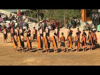 Sekrenyi song presented by the Angami youth at Kisama village
