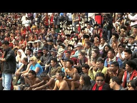 Greased pole climbing, traditional sports of the Nagas