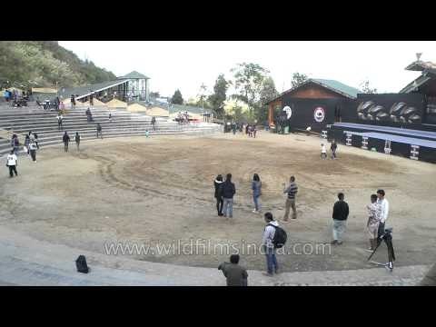 Visitors at main arena of Hornbill Festival