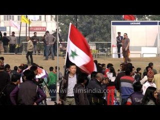 Crowd at central park during the International Kite Festival 2014