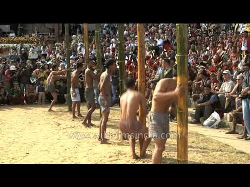 Indigenous game of Nagas on displayed at Hornbill Fest