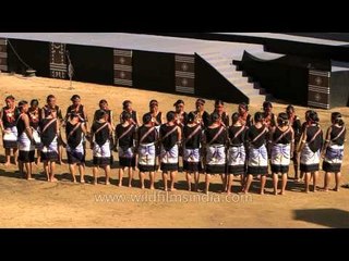 Beautiful Yimchunger women performing a folk song