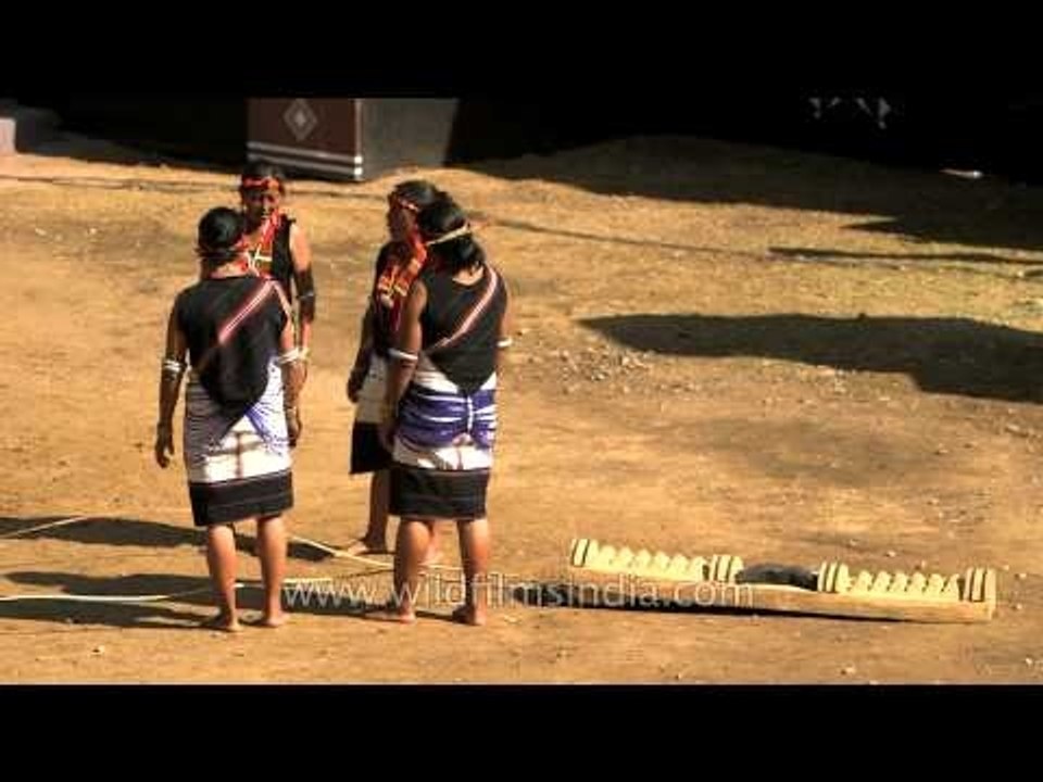 Women from Pochury tribe performing at Hornbill Fest