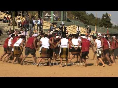 Kuki tribe singing joyfully during Hornbill Fest