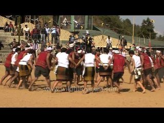 Kuki tribe singing joyfully during Hornbill Fest