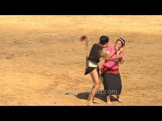Yimchunger folks performing cultural show at Kisama village