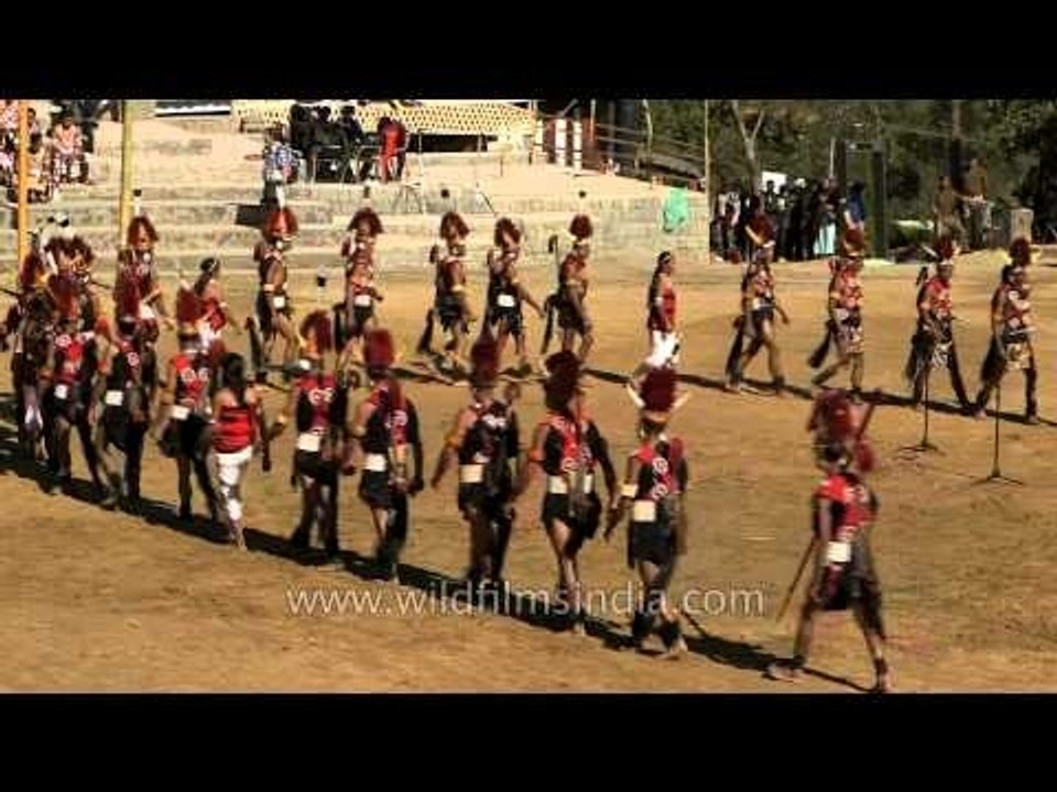 Yichumger tribe performing during the Hornbill Fest