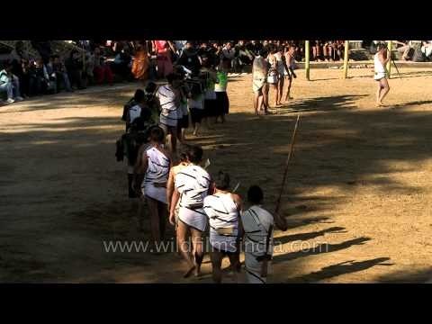 Rengma Naga showing celebrating Ngada festival at Hornbill Fest