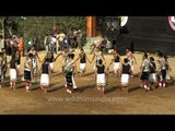 Western Angami troupe performing at the Hornbill Fest 2013