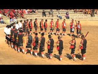 Chakhesang tribe performs a sekrenyi song at Kisama village