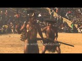 Konyak Naga warriors celebrate a victory