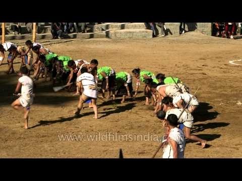 Rengma Naga tribe displaying their cultural dance