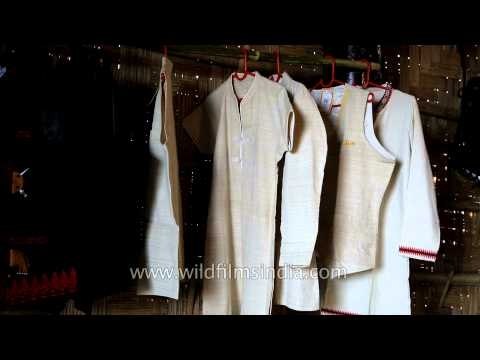 Kachari tribe displaying their handlooms and handicrafts at the Morung