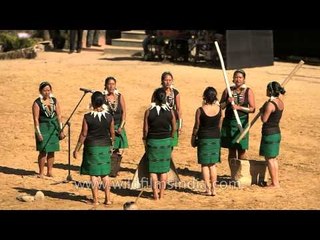 Best wishes war song presented by Phom women, Nagaland