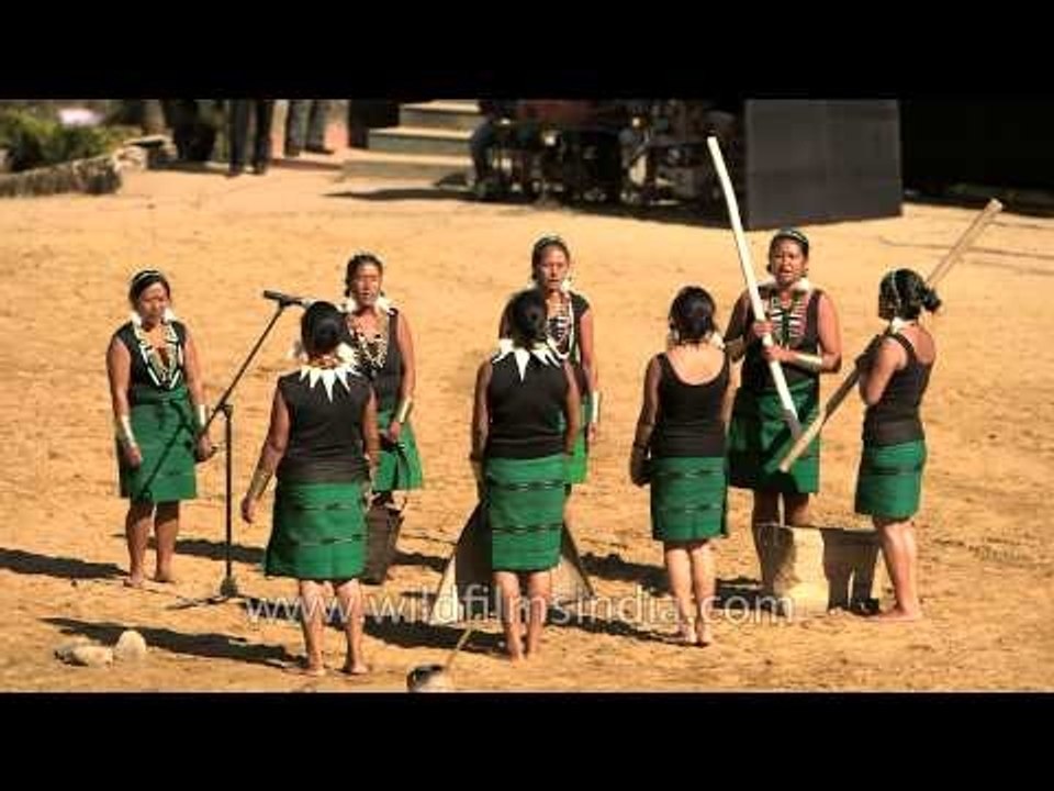Best wishes war song presented by Phom women, N...