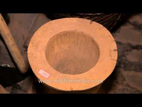 Wooden handcrafted crockery for your kitchen at Kisama Village, Nagaland