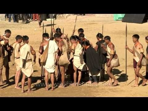 Khiamniungan folks ready to perform at Naga Heritage