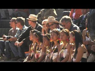 Beautiful Naga girls in traditional attire