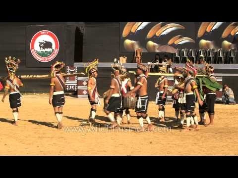 Zeliang tribes showing their indigenous game