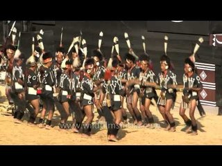 Chang Naga tribe displaying their folk dance