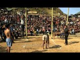 Indigenous 'meat kicking' competition at Hornbill festival 2013
