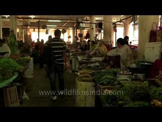 Stalls of indigenous vegetables of Manipur