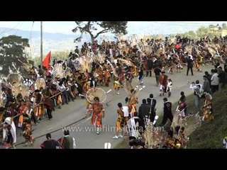 Stone pulling ceremony by Angami tribe