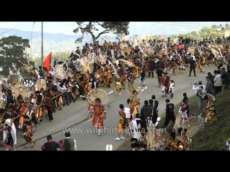 Stone pulling ceremony by Angami tribe