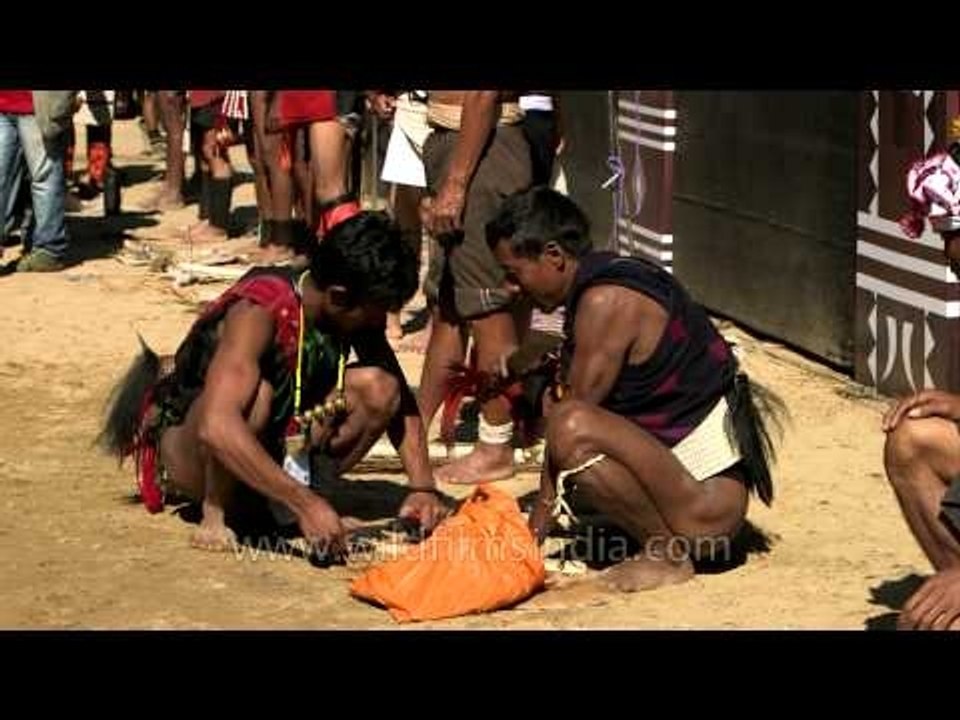 Traditional fire making competition : Nagaland