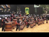 Naga youth playing drums at Hornbill Fest