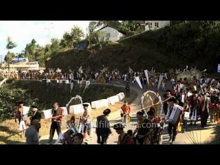 Stone pulling ritual at Viswema village