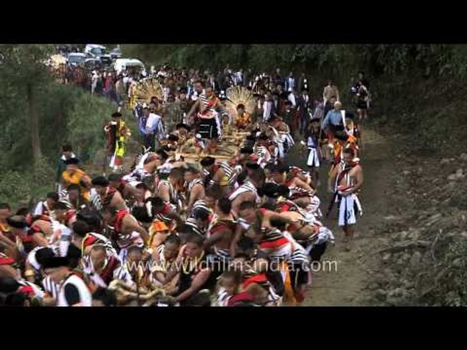 Traditional stone pulling ceremony