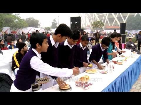 Young boys from Govt. Boys Senior Secondary School, Delhi making healthy yummy sandwiches